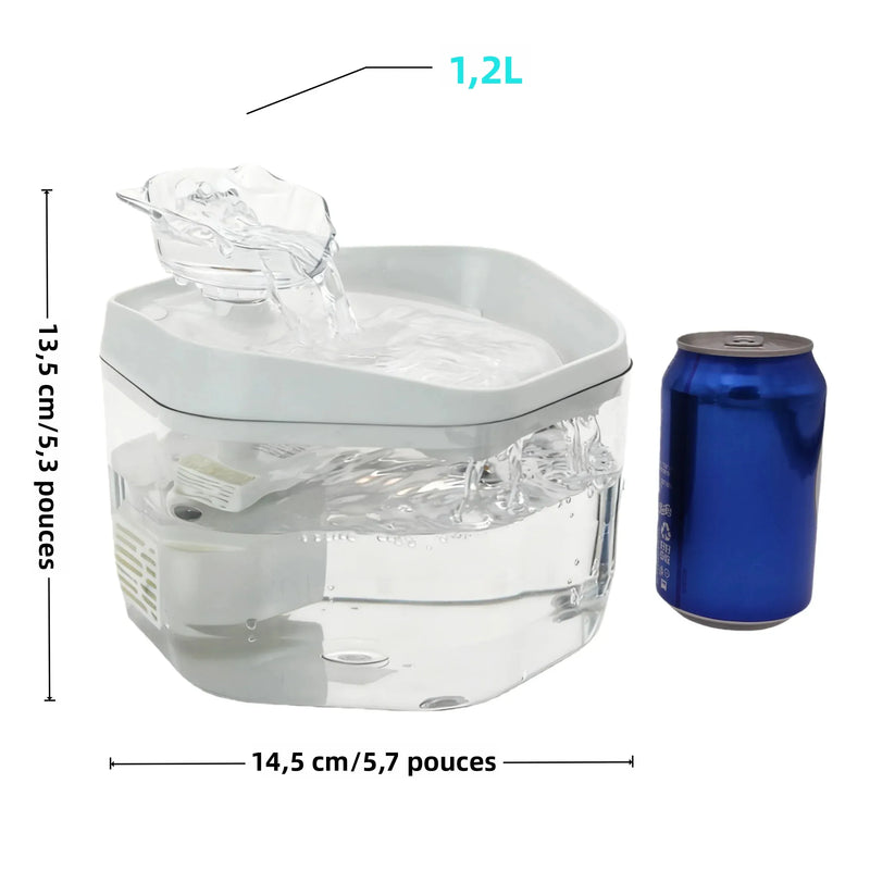 Fontaine a eau Chat Compacte 1.2L Rechargeable USB