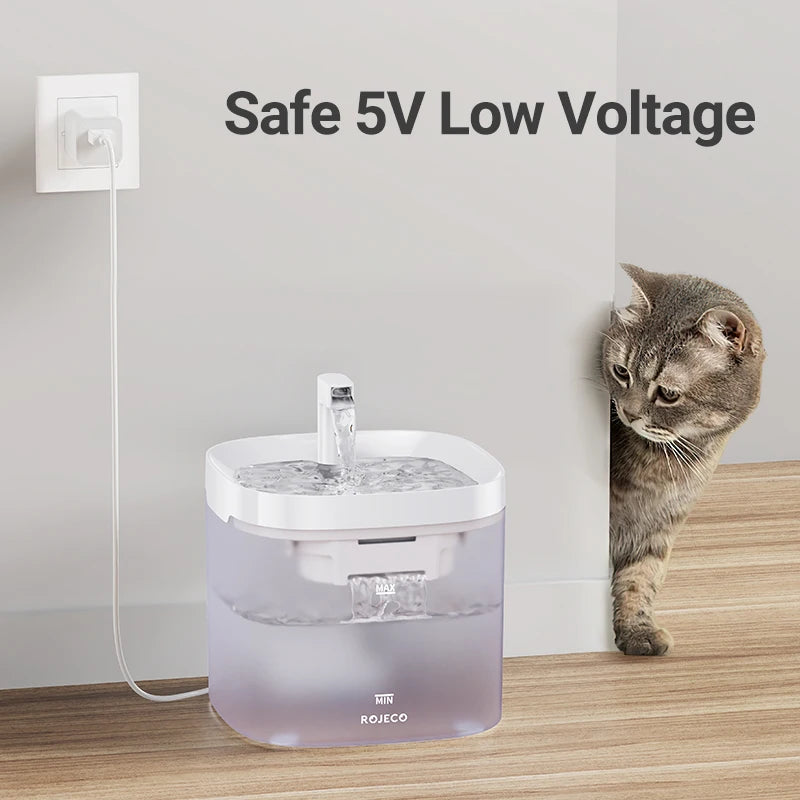 Fontaine à eau chat  rechargeable avec Filtre et Pompe Silencieuse