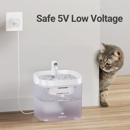 Fontaine à eau chat  rechargeable avec Filtre et Pompe Silencieuse