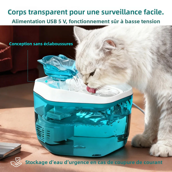 Fontaine a eau Chat Compacte 1.2L Rechargeable USB