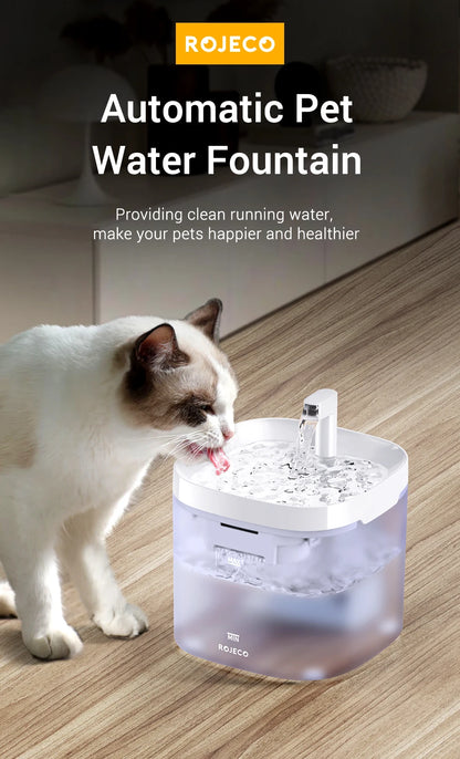 Fontaine à eau chat  rechargeable avec Filtre et Pompe Silencieuse