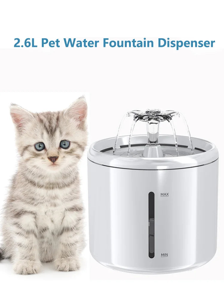 Fontaine à eau Chat en Céramique 1.3L Rechargeable USB