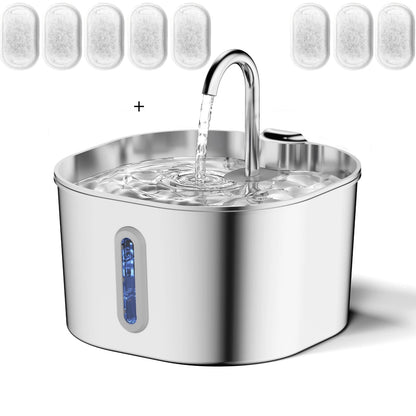 Fontaine a Eau Chat Inox 2.2L Ultra Silencieuse avec Filtre Intègre