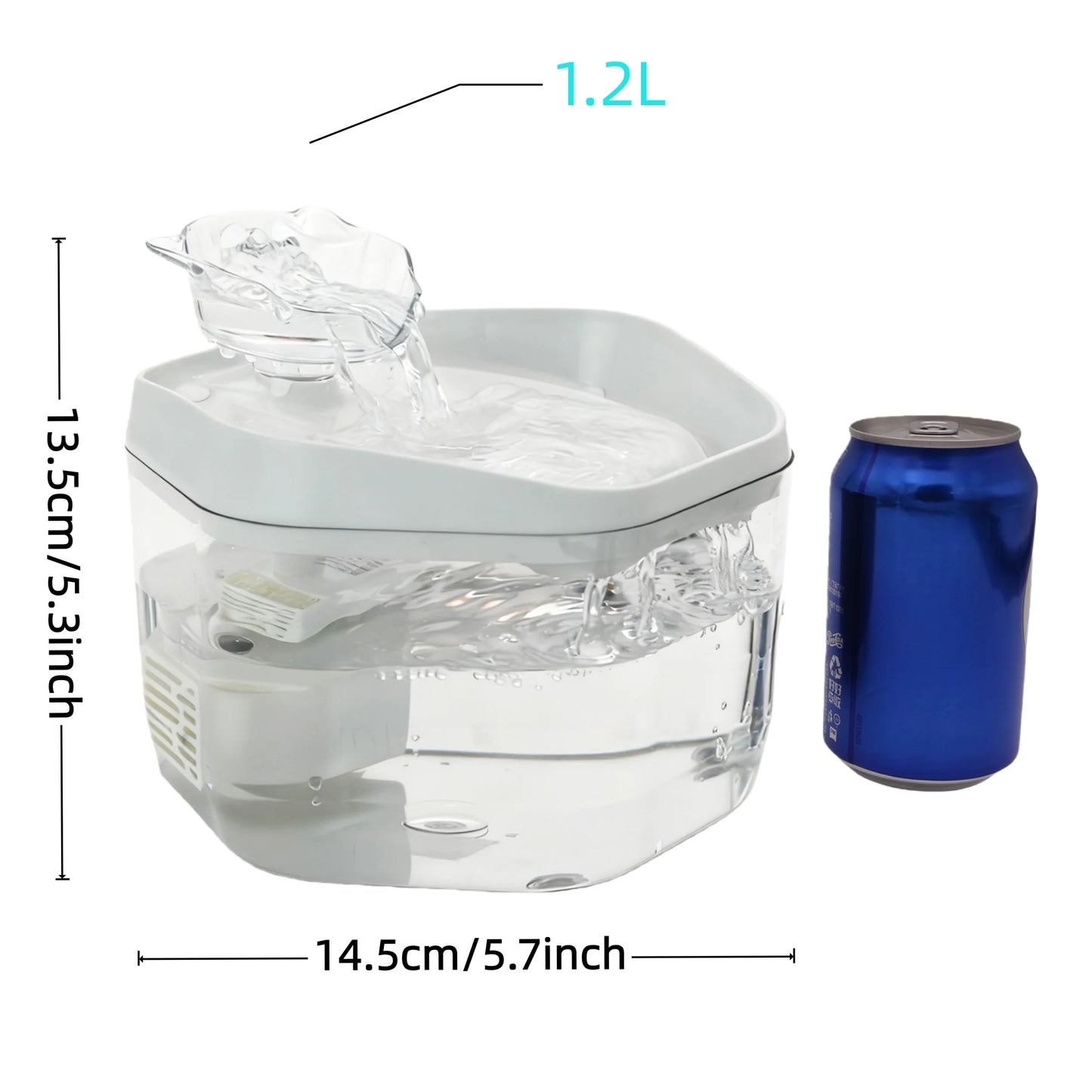 Fontaine a eau Chat Compacte 1.2L Rechargeable USB