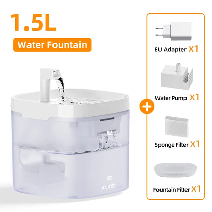 Fontaine à eau chat  rechargeable avec Filtre et Pompe Silencieuse