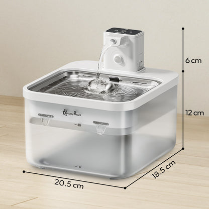 Fontaine a eau Chat Inox 2.5L Sans Fil avec detecteur de mouvement