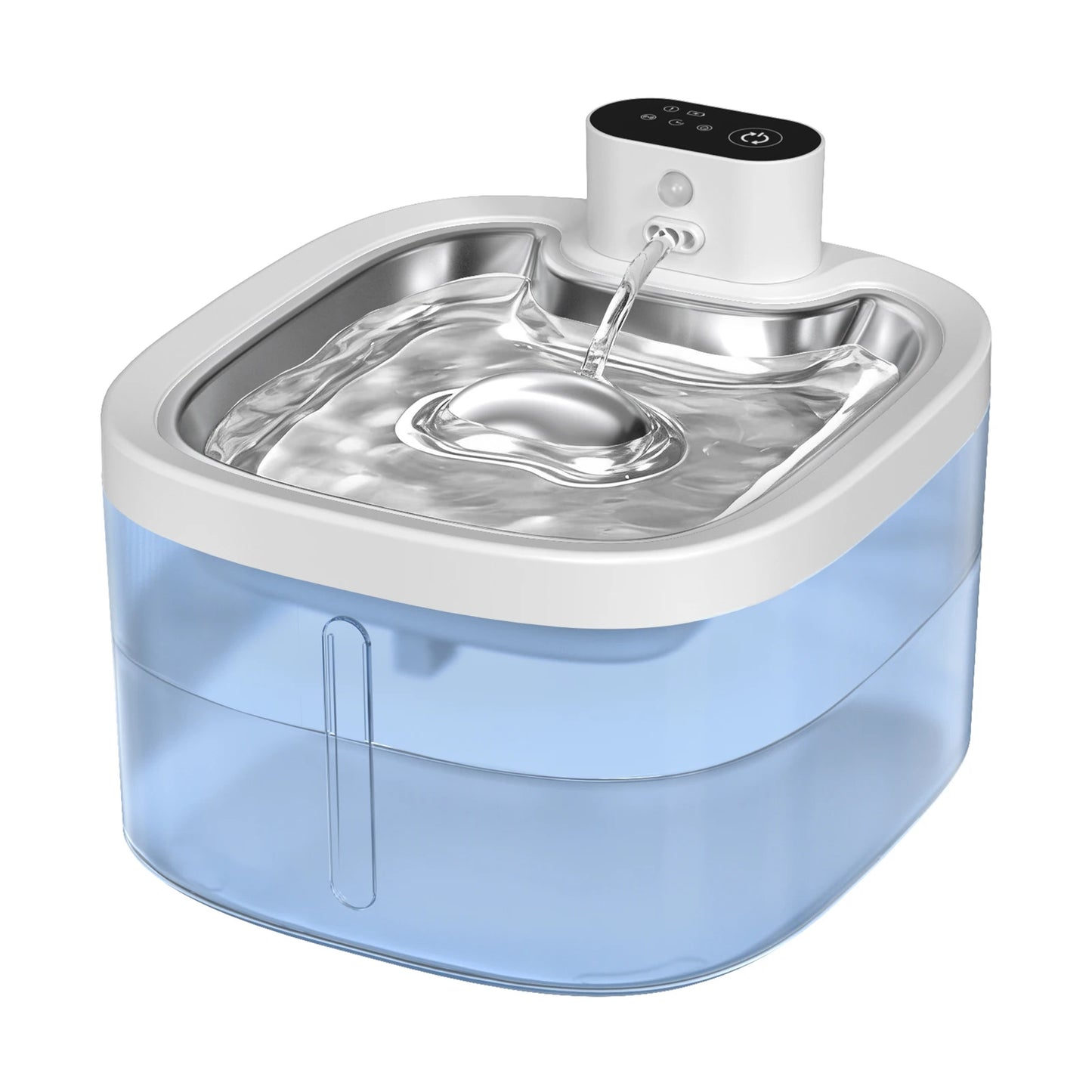Fontaine a eau Chat Sans Fil 3.5L Inox avec Détecteur de Mouvement