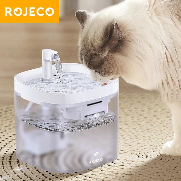 Fontaine à eau chat rechargeable avec Filtre et Pompe Silencieuse