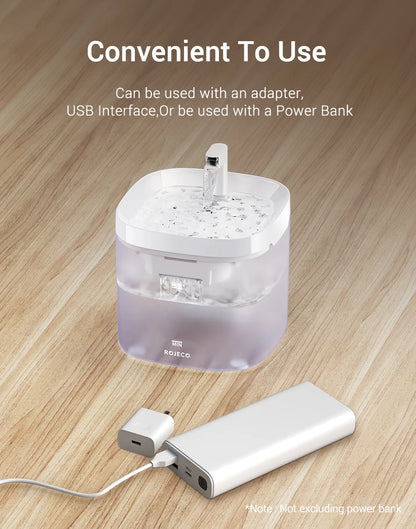 Fontaine à eau chat  rechargeable avec Filtre et Pompe Silencieuse