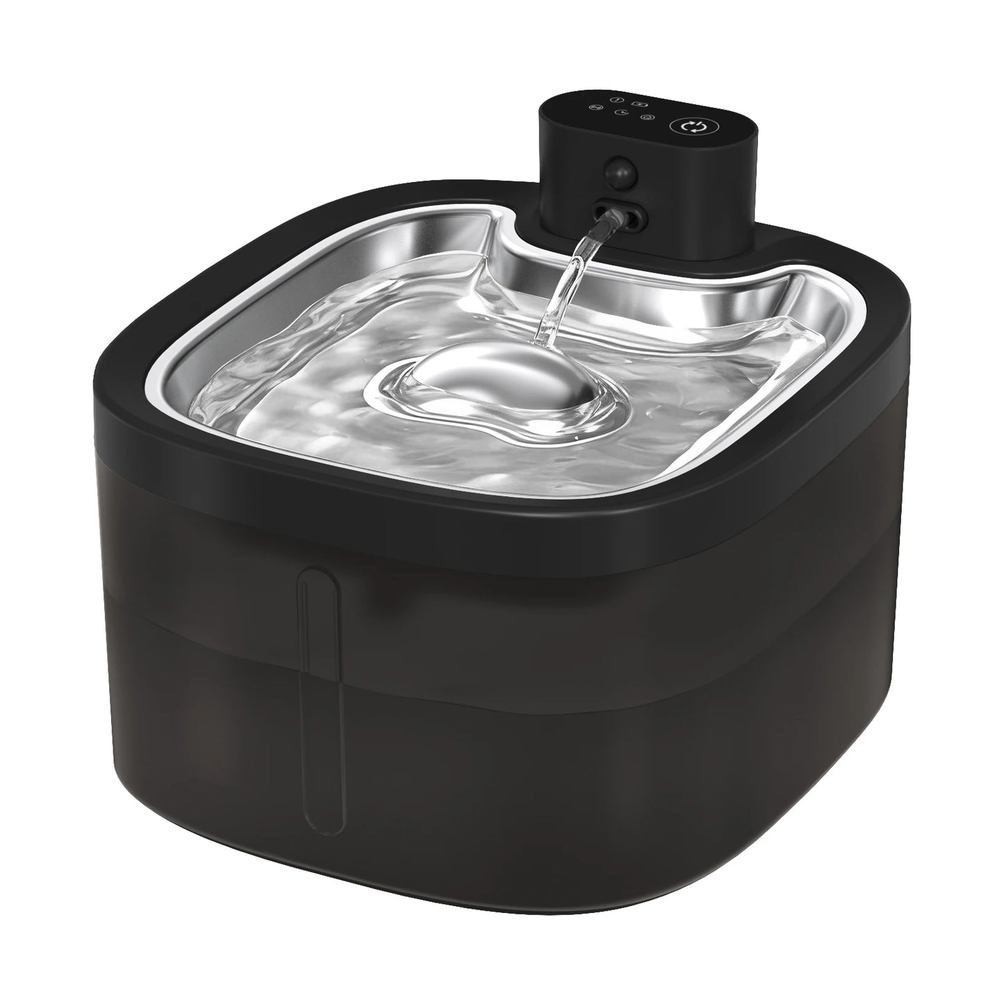 Fontaine a eau Chat Sans Fil 3.5L Inox avec Détecteur de Mouvement