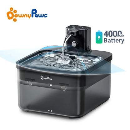 Fontaine a eau Chat Inox 2.5L Sans Fil avec detecteur de mouvement