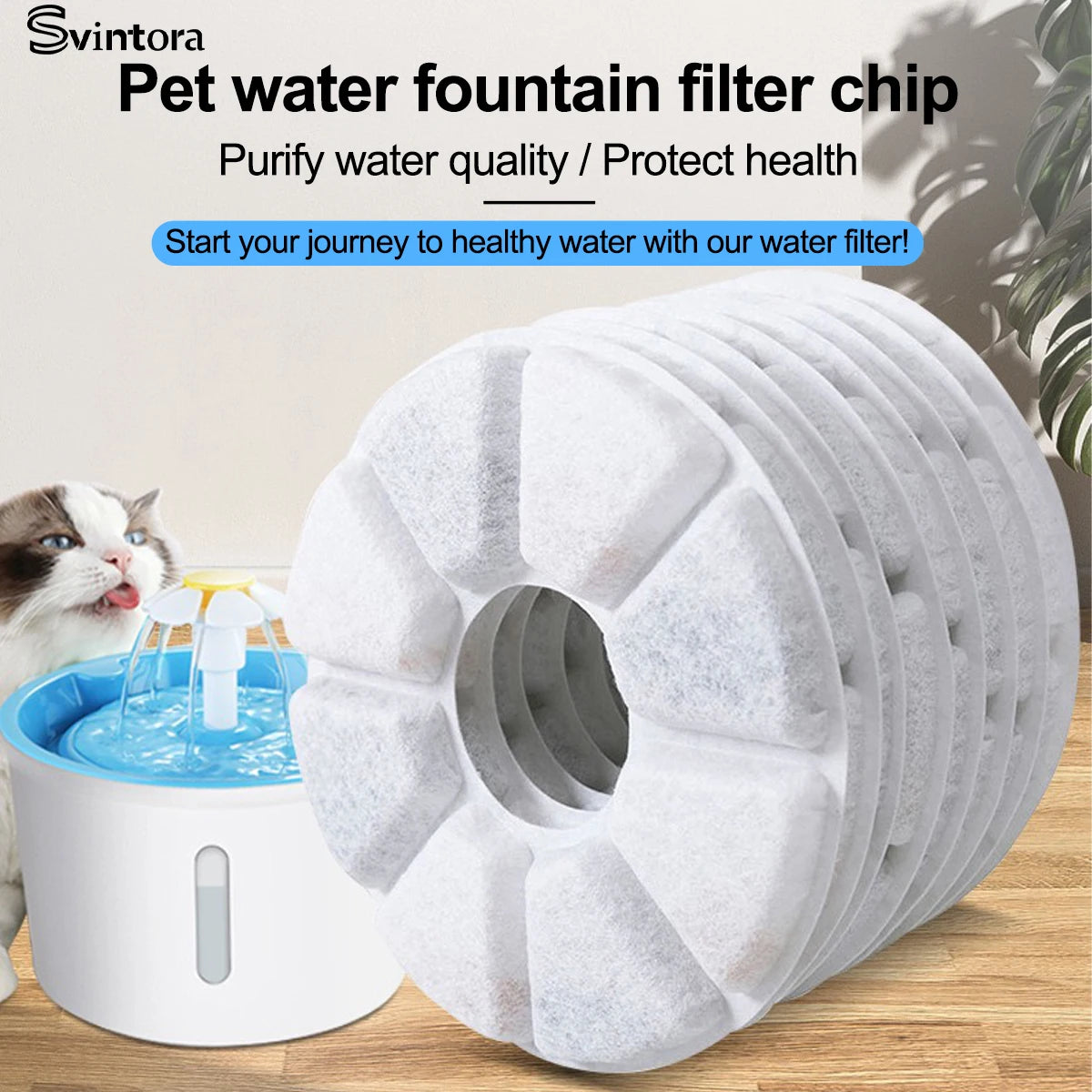 Filtre de Rechange Charbon Actif pour Fontaine a eau Chat