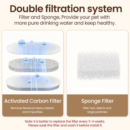Fontaine à Eau Inox pour Chat avec distributeur automatique