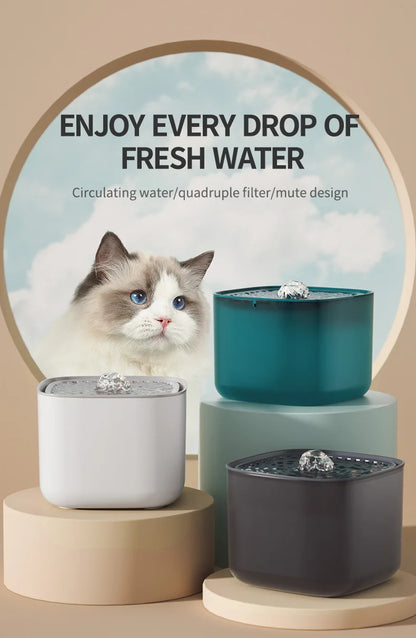 Fontaine à Eau Chat Silencieuse 3L pour une Nuit Paisible