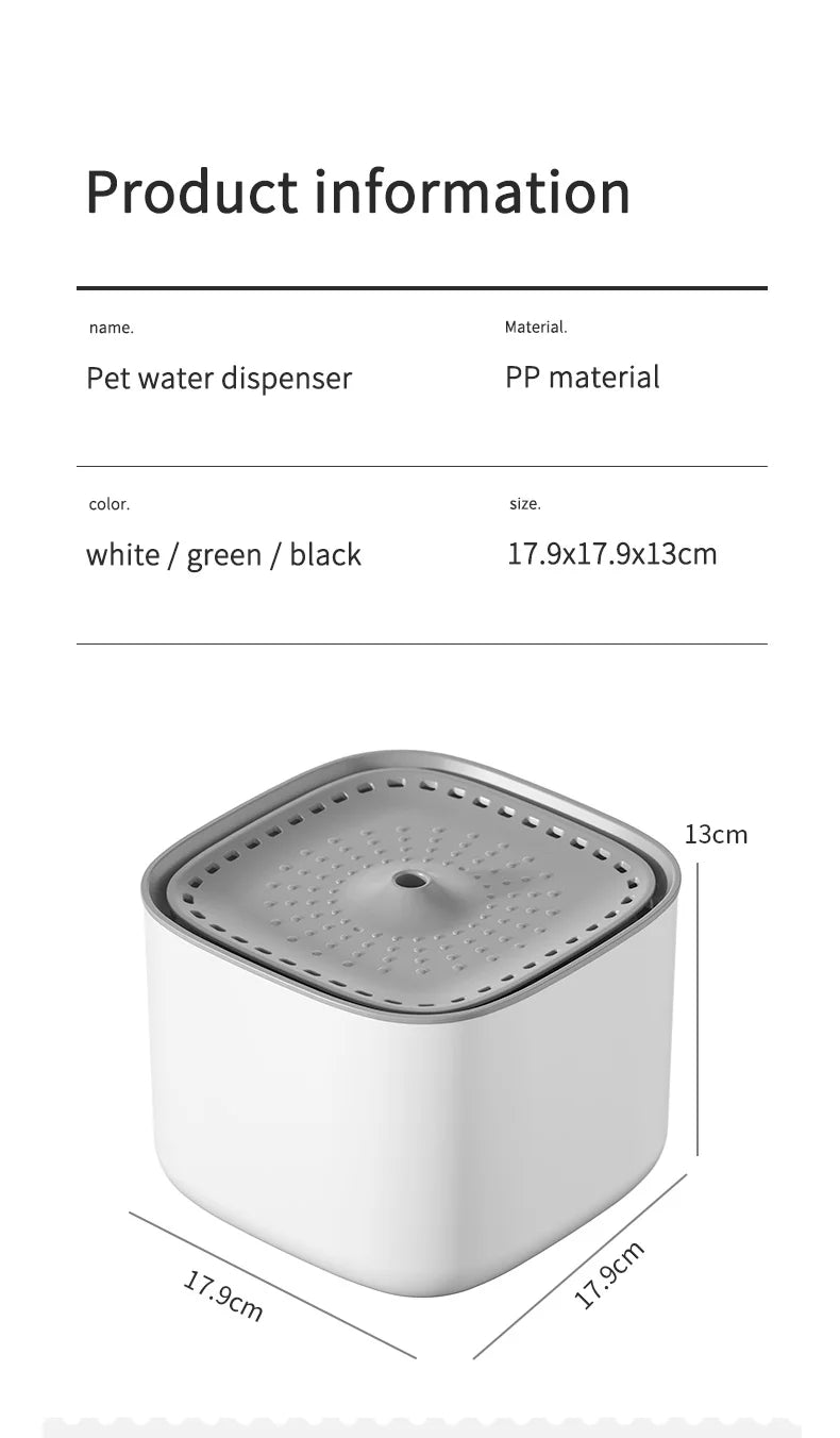 Fontaine à Eau Chat Silencieuse 3L pour une Nuit Paisible