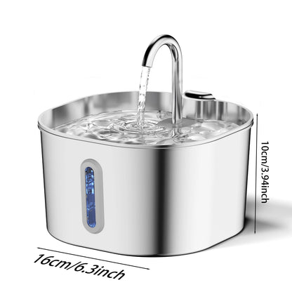 Fontaine a Eau Chat Inox 2.2L Ultra Silencieuse avec Filtre Intègre